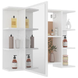 Bathroom Mirror Cabinet White 80x20.5x64 cm Engineered Wood - Top-Down View