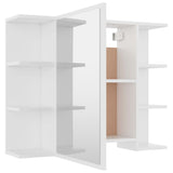 Bathroom Mirror Cabinet White 80x20.5x64 cm Engineered Wood - 45-Degree Angle