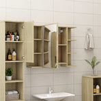 Bathroom Mirror Cabinet Sonoma Oak 80x20.5x64 cm Engineered Wood