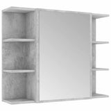 Bathroom Mirror Cabinet Concrete Grey 80x20.5x64 cm Engineered Wood - Front View