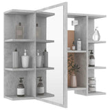 Bathroom Mirror Cabinet Concrete Grey 80x20.5x64 cm Engineered Wood - Top-Down View