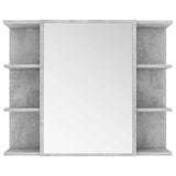 Bathroom Mirror Cabinet Concrete Grey 80x20.5x64 cm Engineered Wood - Rear View