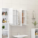 Bathroom Mirror Cabinet High Gloss White 80x20.5x64 cm Engineered Wood - Side View