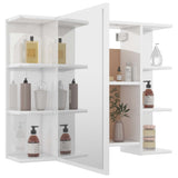 Bathroom Mirror Cabinet High Gloss White 80x20.5x64 cm Engineered Wood - Top-Down View