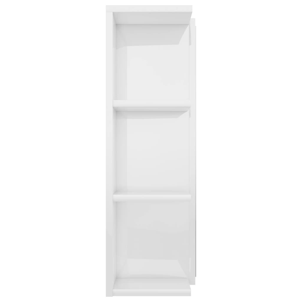 Bathroom Mirror Cabinet High Gloss White 80x20.5x64 cm Engineered Wood