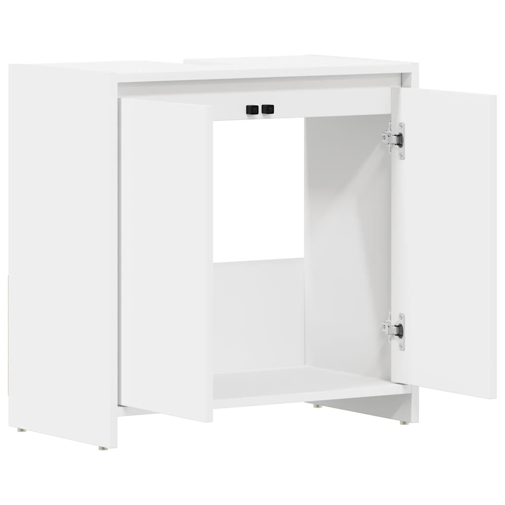 Bathroom Cabinet White 60x33x61 cm Engineered Wood