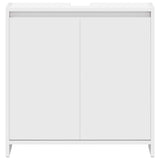 Bathroom Cabinet White 60x33x61 cm Engineered Wood - Rear View