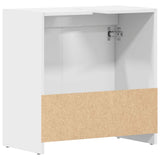 Bathroom Cabinet White 60x33x61 cm Engineered Wood - Low Angle
