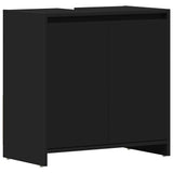 Bathroom Cabinet Black 60x33x61 cm Engineered Wood