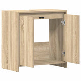 Bathroom Cabinet Sonoma Oak 60x33x61 cm Engineered Wood - 45-Degree Angle