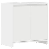 Bathroom Cabinet High Gloss White 60x33x61 cm Engineered Wood - Front View