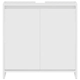 Bathroom Cabinet High Gloss White 60x33x61 cm Engineered Wood - Rear View