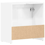 Bathroom Cabinet High Gloss White 60x33x61 cm Engineered Wood - Low Angle