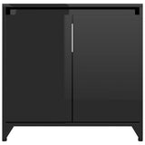 Bathroom Cabinet High Gloss Black 60x33x61 cm Engineered Wood
