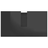 Bathroom Cabinet High Gloss Black 60x33x61 cm Engineered Wood - Low Angle