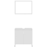 Bathroom Furniture Set White Engineered Wood