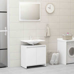 Bathroom Furniture Set White Engineered Wood