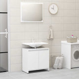 Bathroom Furniture Set White Engineered Wood