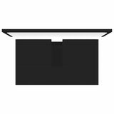 Bathroom Furniture Set Black Engineered Wood - Close-Up Angle