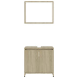 Bathroom Furniture Set Sonoma Oak Engineered Wood - Top-Down View
