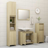 Bathroom Furniture Set Sonoma Oak Engineered Wood - Extra Image