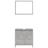 Bathroom Furniture Set Concrete Grey Engineered Wood - Top-Down View