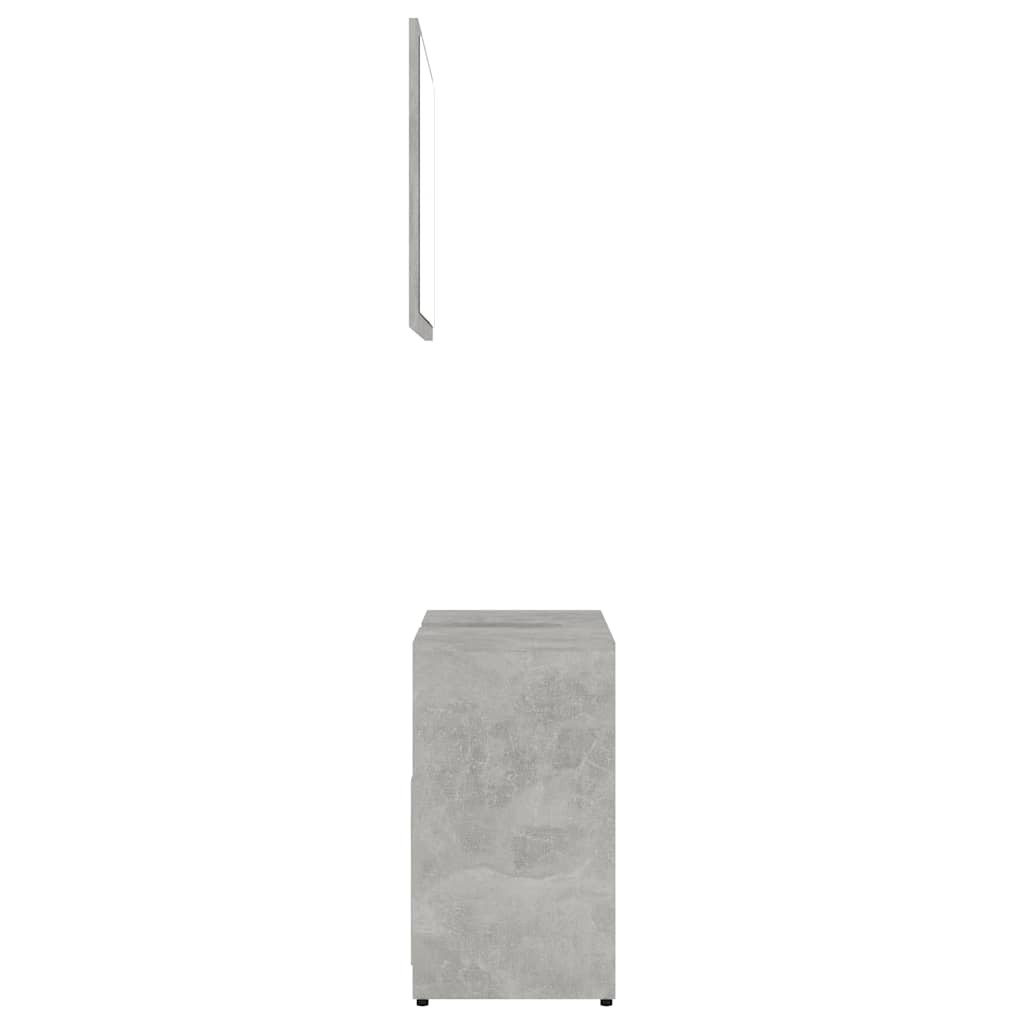 Bathroom Furniture Set Concrete Grey Engineered Wood