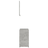 Bathroom Furniture Set Concrete Grey Engineered Wood - Rear View