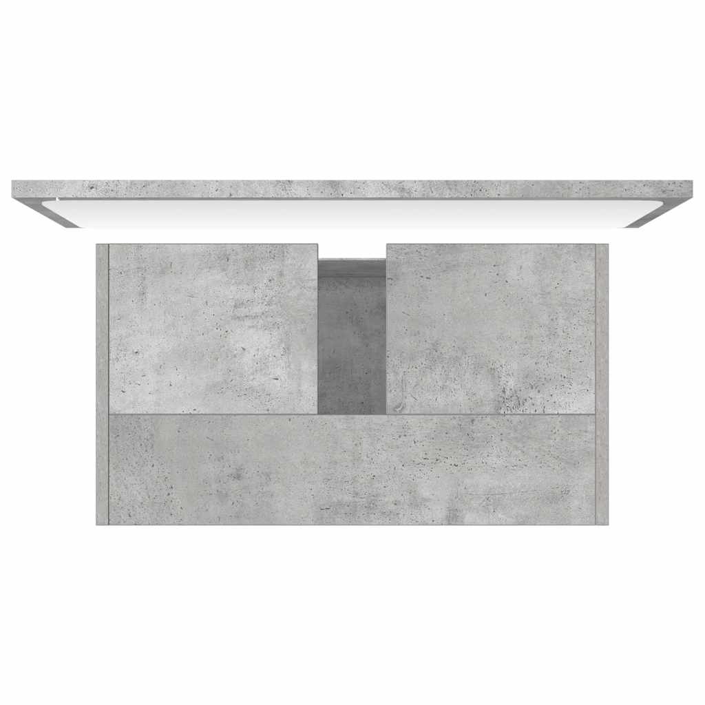 Bathroom Furniture Set Concrete Grey Engineered Wood