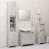 Bathroom Furniture Set Concrete Grey Engineered Wood
