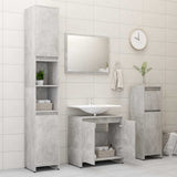 Bathroom Furniture Set Concrete Grey Engineered Wood - Extra Image