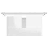 Bathroom Furniture Set High Gloss White Engineered Wood