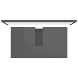 Bathroom Furniture Set High Gloss Grey Engineered Wood - Close-Up Angle