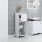 Bathroom Cabinet White 30x30x95 cm Engineered Wood