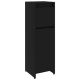 Bathroom Cabinet Black 30x30x95 cm Engineered Wood - Front View