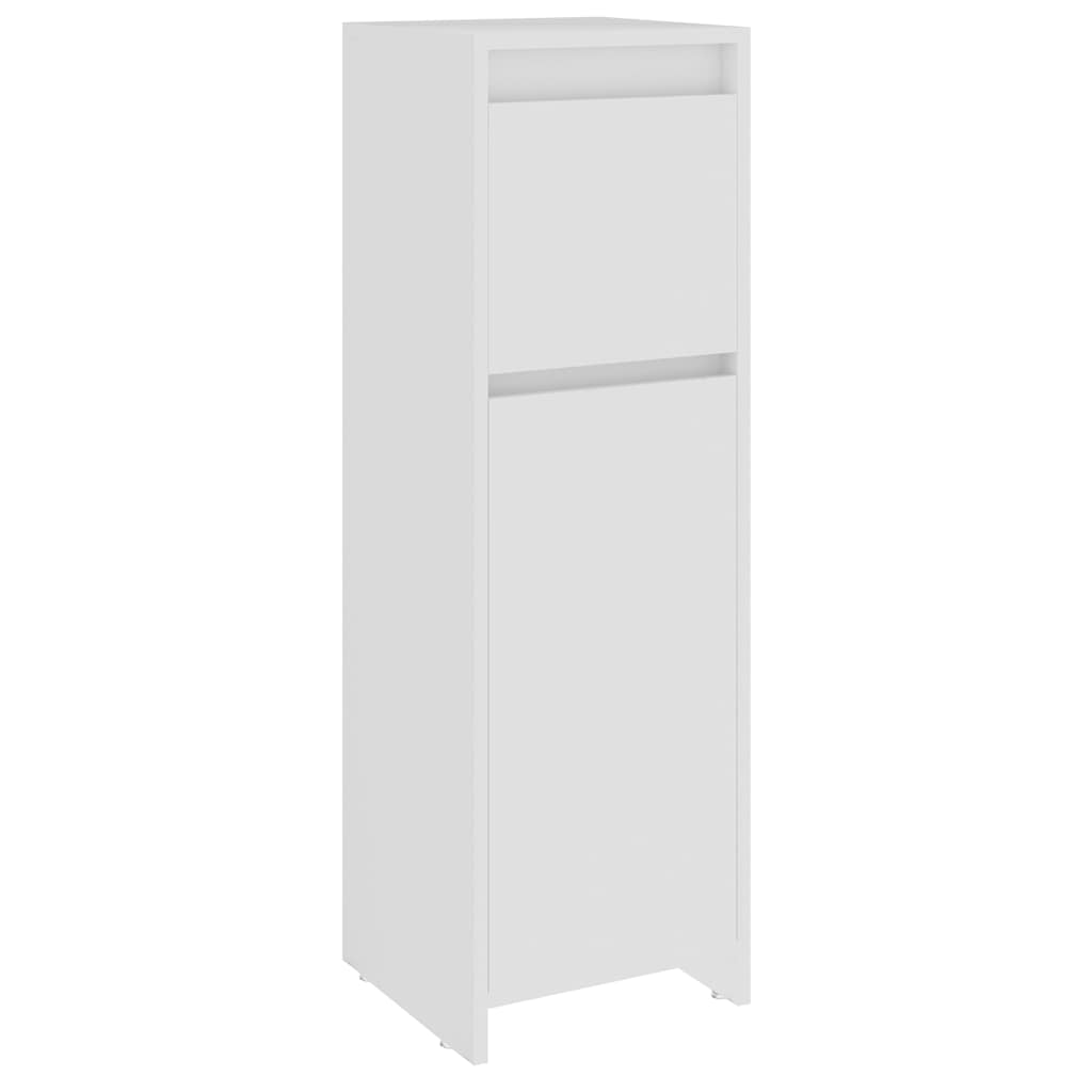 Bathroom Cabinet High Gloss White 30x30x95 cm Engineered Wood