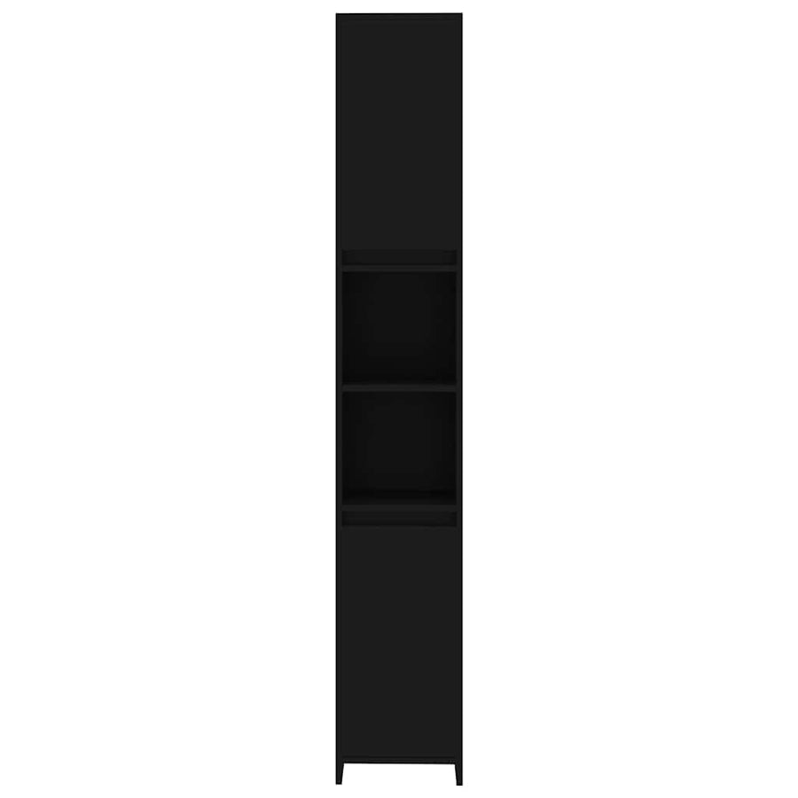 Bathroom Cabinet Black 30x30x183.5 cm Engineered Wood