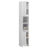 Bathroom Cabinet High Gloss White 30x30x183.5 cm Engineered Wood