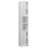 Bathroom Cabinet High Gloss White 30x30x183.5 cm Engineered Wood