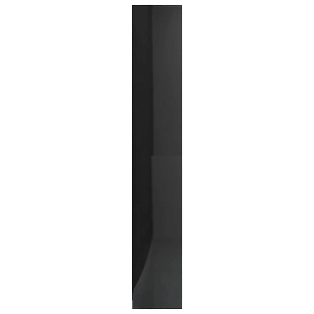 Bathroom Cabinet High Gloss Black 30x30x183.5 cm Engineered Wood