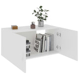 Wall Mounted Cabinet White 80x39x40 cm Engineered Wood - 45-Degree Angle