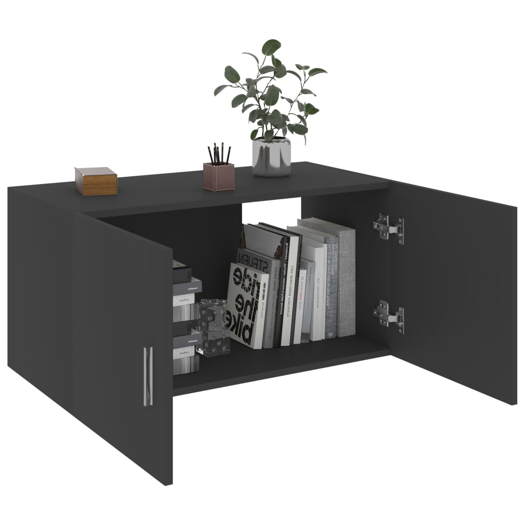 Wall Mounted Cabinet Grey 80x39x40 cm Engineered Wood