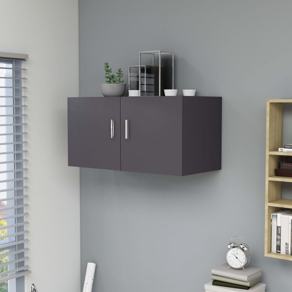 Wall Mounted Cabinet Grey 80x39x40 cm Engineered Wood