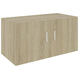 Wall Mounted Cabinet Sonoma Oak 80x39x40 cm Engineered Wood - Front View