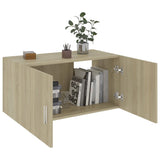 Wall Mounted Cabinet Sonoma Oak 80x39x40 cm Engineered Wood - 45-Degree Angle