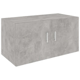 Wall Mounted Cabinet Concrete Grey 80x39x40 cm Engineered Wood - Front View