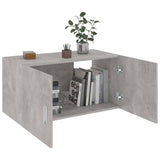 Wall Mounted Cabinet Concrete Grey 80x39x40 cm Engineered Wood - 45-Degree Angle