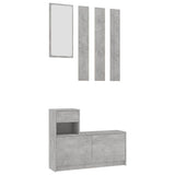 Hallway Unit Concrete Grey 100x25x76.5 cm Engineered Wood