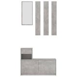 Hallway Unit Concrete Grey 100x25x76.5 cm Engineered Wood - 45-Degree Angle