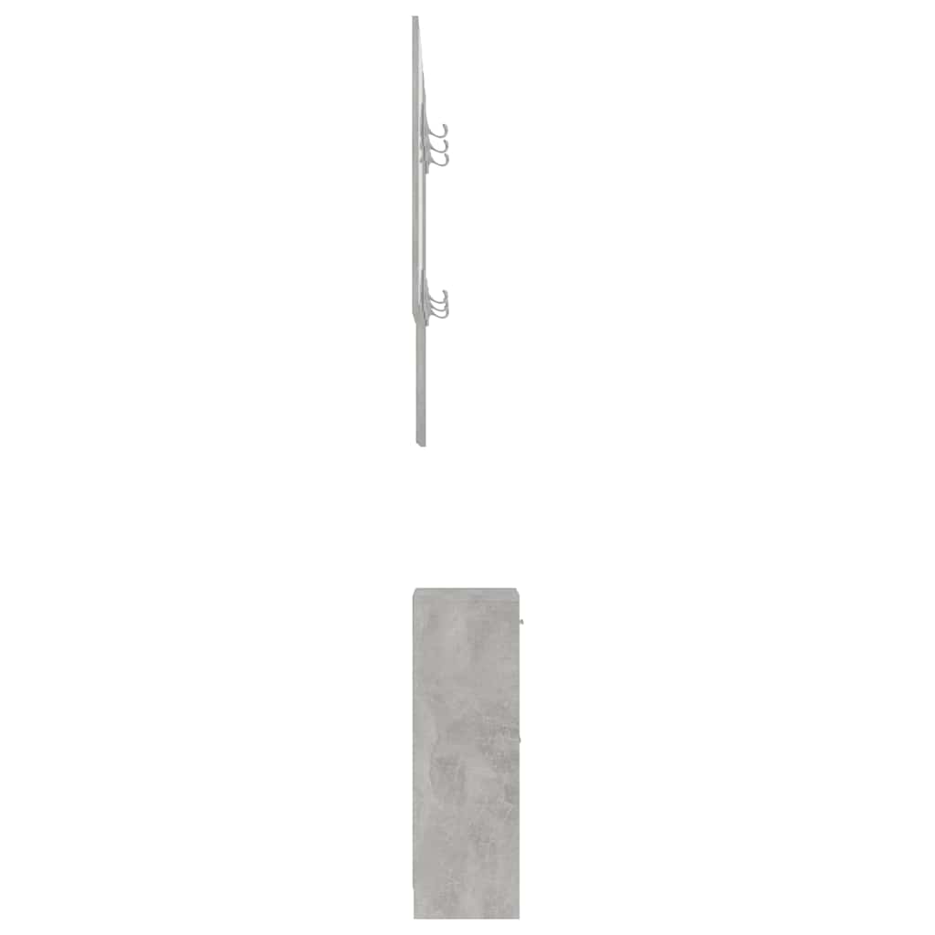 Hallway Unit Concrete Grey 100x25x76.5 cm Engineered Wood